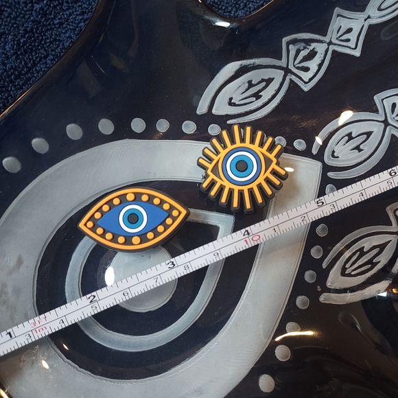 🐊(3) LOT Greek Evil Eyes of Protection from Curses Spells Croc Charms Jibbitz🐊 - Picture 3 of 4